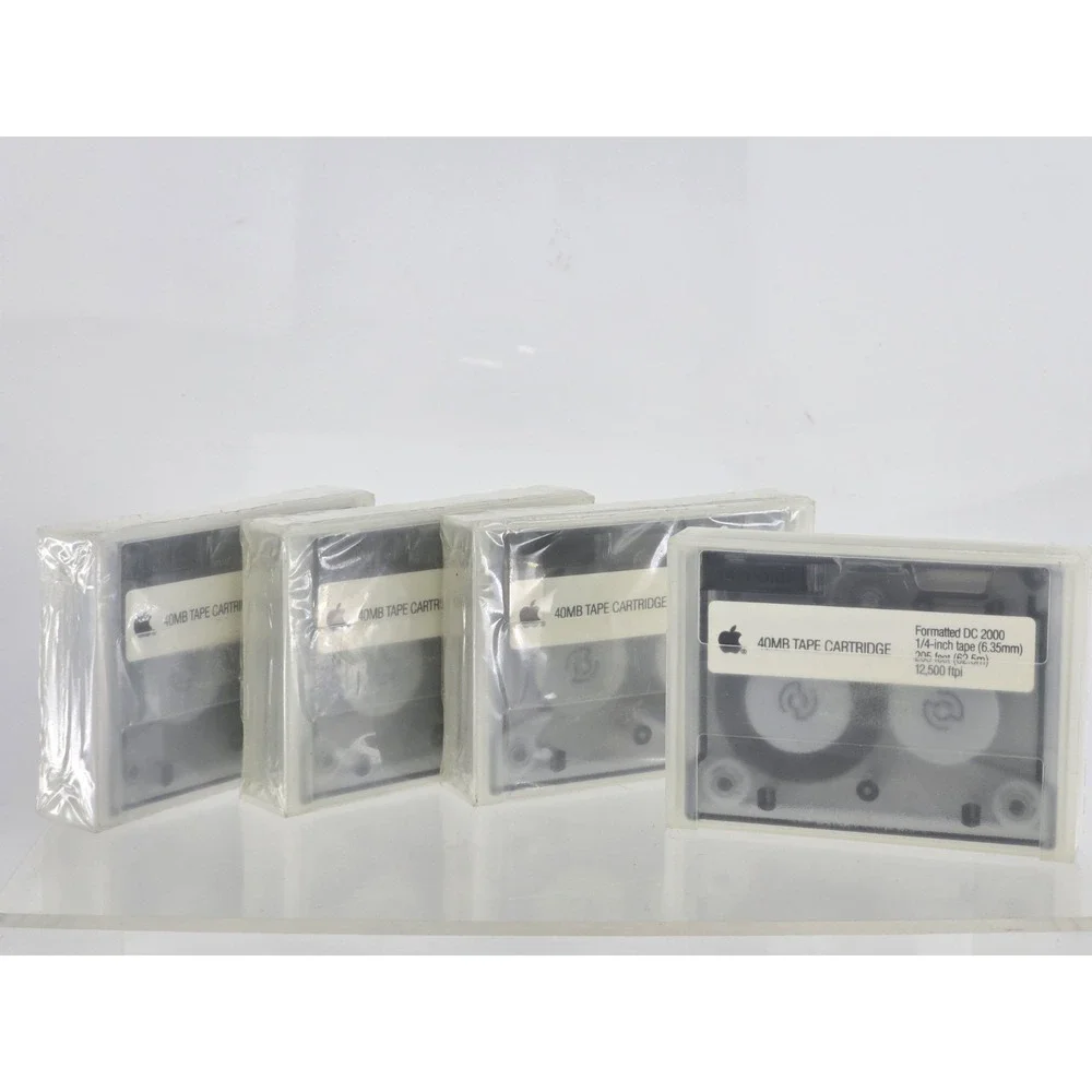 4 Lot Apple 40MB 40SC Tape Backup Cassette - M2640 SCSI Macintosh NOS‎ OEM MO132